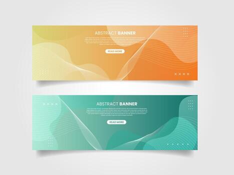 Modern colorful gradient presentation banner vector