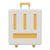 suitcase for travel tools 3d illustration png