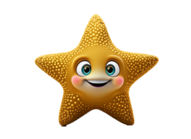 a cartoon starfish with a big smile png