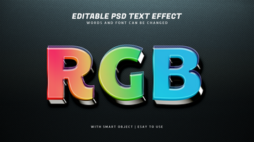 bunt Neon- Text bewirken editierbar psd