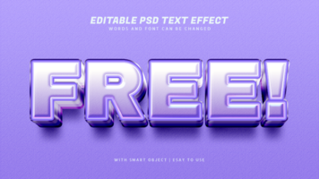 gratuit 3d violet texte effet modifiable psd