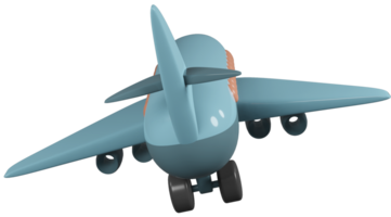 3D model of an airplane children's toy on transparent background png