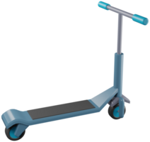 3d illustratie geven blauw scooter kinderen model- Aan wielen Aan transparant achtergrond png