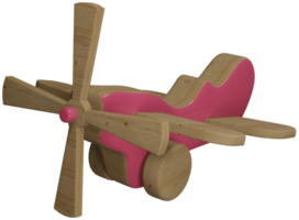 3D model of an airplane children's toy on transparent background png