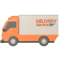 3D Delivery truck icon in high quality render image png