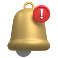 incoming notification bell with high quality render imag png