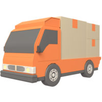 3D Delivery truck icon in high quality render image png