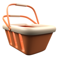 3d panier ou achats Chariot icône avec hiqh qualité rendre png