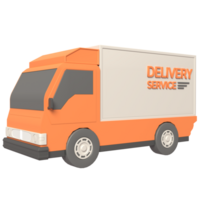 3D Delivery truck icon in high quality render image png