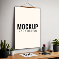 psd muur Scherm mockup-muur mockup achtergrond ai gegenereerd