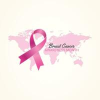 National Cancer awareness Day. creative breast cancer day, breast Ribbon vector illustration