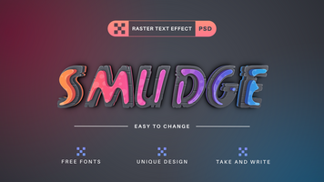 Smudge - Editable Text Effect, Font Style psd