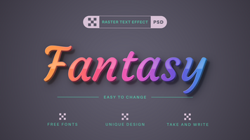 Rainbow - Editable Text Effect, Font Style psd