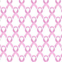 tileable seamless pink ribbon motif texture design supporting breast cancer awareness vector