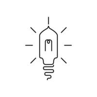 lamp line icon. minimal, thin, simple and clean. used for logo, symbol, sign, web and infographic vector