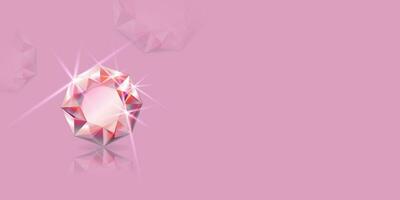 Pink gems or diamonds, bright pink background 32835565 Stock Photo at  Vecteezy