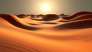 A desert dune with a ridge photo