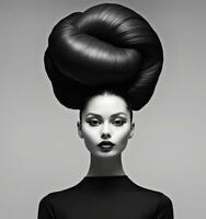 Moda mujer negro retrato foto