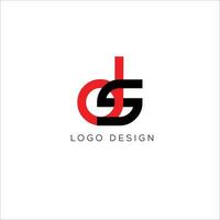 ds initial letter logo design vector