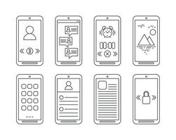 Flat Icons Smartphone Design Graphic vector