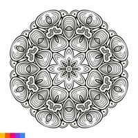 mandala Arte para colorante libro. limpiar decorativo redondo ornamento. oriental patrón, vector ilustración colorante libro página. circular modelo en formar de mandala para alheña, mehndi, tatuaje, decoración.