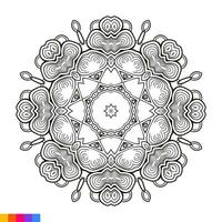 mandala Arte para colorante libro. limpiar decorativo redondo ornamento. oriental patrón, vector ilustración colorante libro página. circular modelo en formar de mandala para alheña, mehndi, tatuaje, decoración.