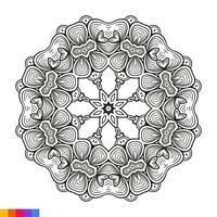 mandala Arte para colorante libro. limpiar decorativo redondo ornamento. oriental patrón, vector ilustración colorante libro página. circular modelo en formar de mandala para alheña, mehndi, tatuaje, decoración.