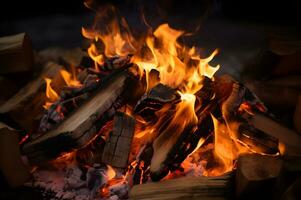 View of bonfire fireplace photo