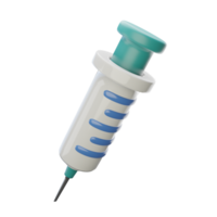 Syringe Banker, Green and Blue 3d icon png