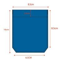 Apparels pocket technical drawing flat sketch vector illustration with measurement details