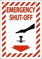 Fire and Emergency Sign Emergency Shut-off Switch vector