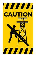 Prohibition Sign Do Not Climb Tower Symbol vector