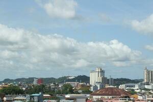 View of Buildings and clear sky from above photo