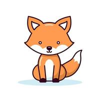 Fox Vector Cute Fox Cartoon Symbol