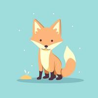 Fox Vector Cute Fox Cartoon Symbol