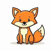 Fox Vector Cute Fox Cartoon Symbol