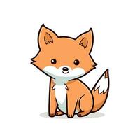 Fox Vector Cute Fox Cartoon Symbol