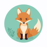 Fox Vector Cute Fox Cartoon Symbol