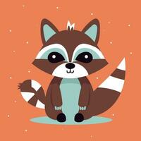 Raccoon Vector Cute Raccoon Cartoon Symbol