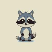 Raccoon Vector Cute Raccoon Cartoon Symbol