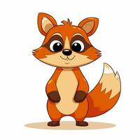 Raccoon Vector Cute Raccoon Cartoon Symbol