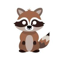 Raccoon Vector Cute Raccoon Cartoon Symbol