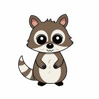 Raccoon Vector Cute Raccoon Cartoon Symbol