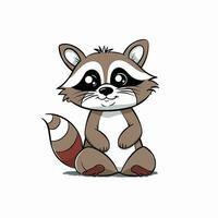 Raccoon Vector Cute Raccoon Cartoon Symbol