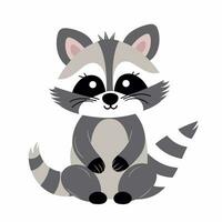 Raccoon Vector Cute Raccoon Cartoon Symbol