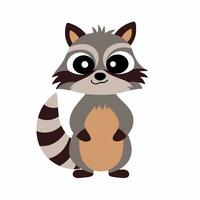 Raccoon Vector Cute Raccoon Cartoon Symbol