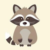 Raccoon Vector Cute Raccoon Cartoon Symbol