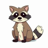 Raccoon Vector Cute Raccoon Cartoon Symbol