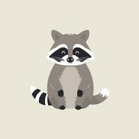 Raccoon Vector Cute Raccoon Cartoon Symbol