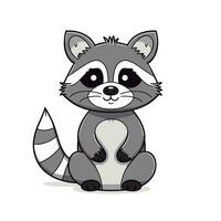 Raccoon Vector Cute Raccoon Cartoon Symbol